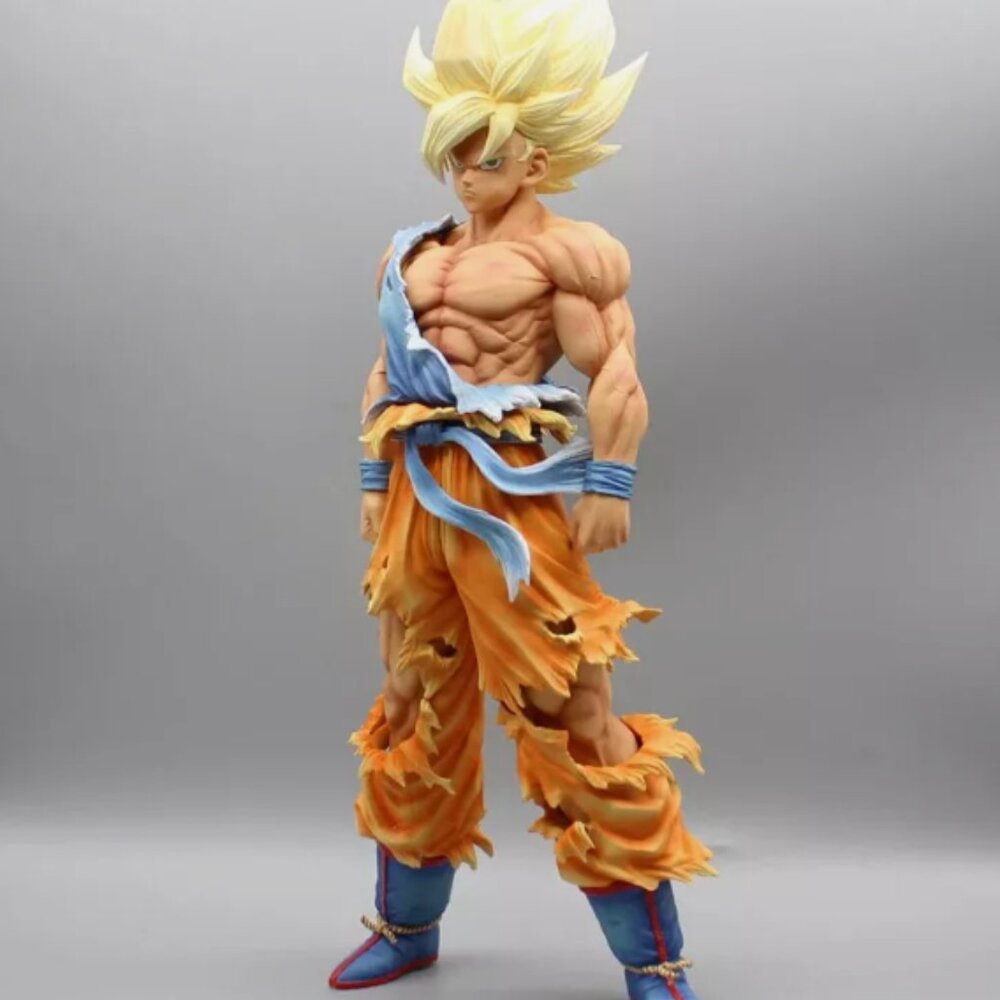 28cm Goku Super Saiyan Action Figure Dragon Ball Z Anime Collectible Statue